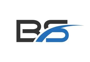 b s brev logotyp design, med susa, vektor design begrepp