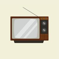 Design-Vektorillustration des klassischen Fernsehens der Weinlese flache. Retro-TV-Design. elektronische Oldies vektor