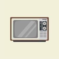 Design-Vektorillustration des klassischen Fernsehens der Weinlese flache. Retro-TV-Design. elektronische Oldies vektor