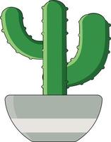 kaktus vektor ikon illustration. eco vänlig grön växt dekoration i en skön pott.