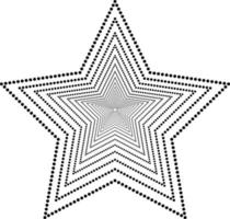 sternförmige punkte schwarz-weiß geometrisch konzentriert linie rahmen illustration material vektor illustration stock illustration