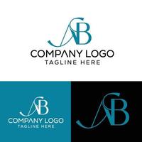 första brev ab logotyp design monogram kreativ modern tecken symbol ikon vektor