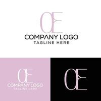 första brev oe logotyp design monogram kreativ modern tecken symbol ikon vektor