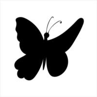 schmetterling set grafik schwarz weiß isoliert skizze illustration vektor. modernes, nahtloses Muster von Monarchfalter-Konturen auf weißem Hintergrund für Dekorationsdesign. Nahaufnahme-Gestaltungselement. vektor