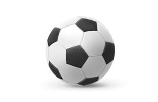 realistisk läder fotboll boll isolerat på vit bakgrund. 3d vektor illustration