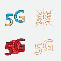 fünf g-Logo-Vektorillustrationen vektor