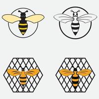 Biene Logo Illustrationen Design-Ikone