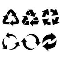 uppsättning av vektor universell återvinning symboler.