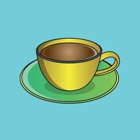 Illustration der Tasse Tee Tasse Tee Vektor Tasse Tee Zeichnung