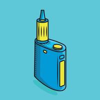 illustration av elektronisk cigarett vape vektor rök teckning