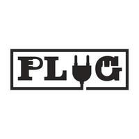 plugg logotyp vektor