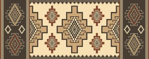 etnisk löpare geometrisk mönster. aztec kilim löpare geometrisk mönster årgång Färg boho stil. använda sig av för Hem golv dekoration element, matta, område matta, gobeläng, matta eller löpare dekorativ. vektor