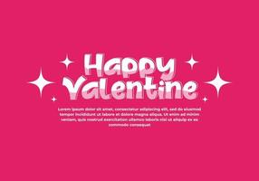 rosa farbe des happy valentine's banners vektor