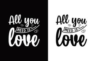 valentines typografi t-shirt design . vektor