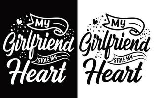 valentines typografi t-shirt design . vektor