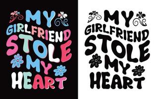 Valentinstag-Typografie-T-Shirt-Design. vektor