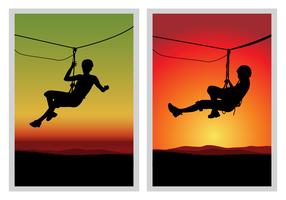 Zipline Vector Scenes