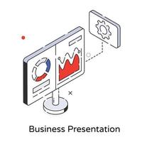 trendige Business-Präsentation vektor