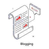 trendige Blogging-Konzepte vektor