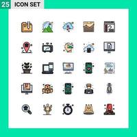 25 kreativ ikoner modern tecken och symboler av bok hemsida Framgång webb falla redigerbar vektor design element