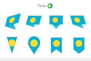 palau nationell flagga samling, åtta versioner av palau vektor flaggor.