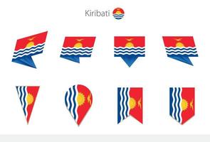 kiribati nationell flagga samling, åtta versioner av kiribati vektor flaggor.