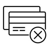 Zahlungsverweigerungssymbol, geeignet für eine Vielzahl digitaler kreativer Projekte. vektor