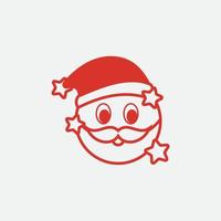 Weihnachtsmann-Vektorillustrationen entwerfen Ikonenlogo vektor