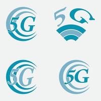 fem g logotyp vektor illustrationer