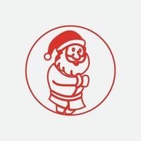 Weihnachtsmann-Vektorillustrationen entwerfen Ikonenlogo vektor