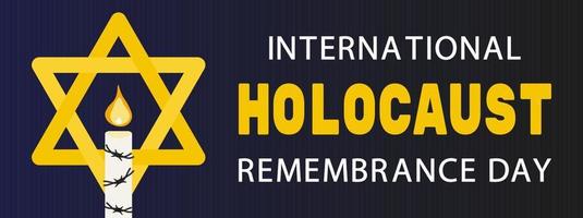 internationale holocaust-gedenktag-hintergrundvektorillustration vektor