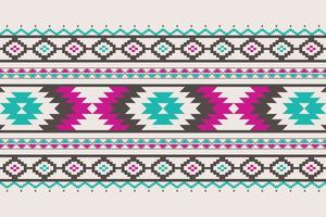 geometrisches ethnisches Muster nahtlos. Stil ethnische amerikanische aztekische nahtlose bunte Textilien. design für hintergrund, tapete, stoff, teppich, ornamente, dekoration, kleidung, batik, verpackung, vektorillustration vektor