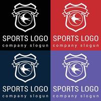 jag kommer skapa fotboll, korg boll, bricka och fotboll logotyp design vektor