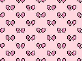 Nahtloses Muster der Herzzeichentrickfilm-figur auf rosa Hintergrund vektor
