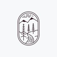 Berg-Vintage-Logo-Vektor, Abenteuer-Logo-Inspiration vektor