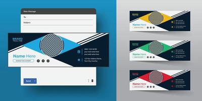 E-Mail-Signaturvorlagendesign für Unternehmen vektor