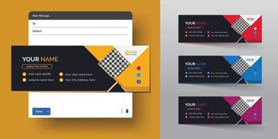 E-Mail-Signaturvorlagendesign für Unternehmen vektor