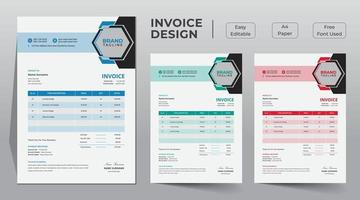 Design der Geschäftsrechnungsvorlage vektor