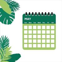 Maj månad kalender vektor