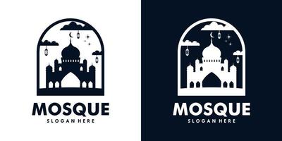 Moschee-Logo-Vorlage-Design-Vektor vektor