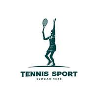 Designvorlage für das Logo des Tennisclubs vektor