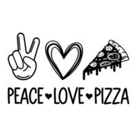 fred kärlek och pizza vektor sublimering för tshirt klistermärke råna kudde