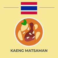 kaeng matsaman thailändisches lebensmitteldesign vektor