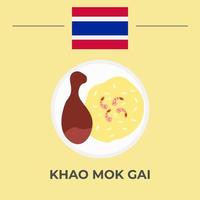 khao mok gai vektor