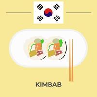 Kimbab koreanisches Essensdesign vektor