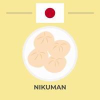 Nikuman japanisches Essensdesign vektor