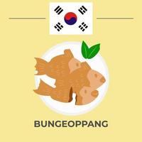 Bungeoppang koreanisches Essensdesign vektor