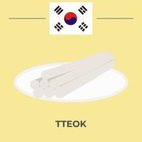 Tteok koreanisches Essensdesign vektor