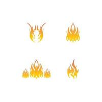 Feuerflammensymbol und Symbolvektorillustration vektor