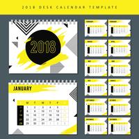 Druckbarer Kalender 2018 Vektor